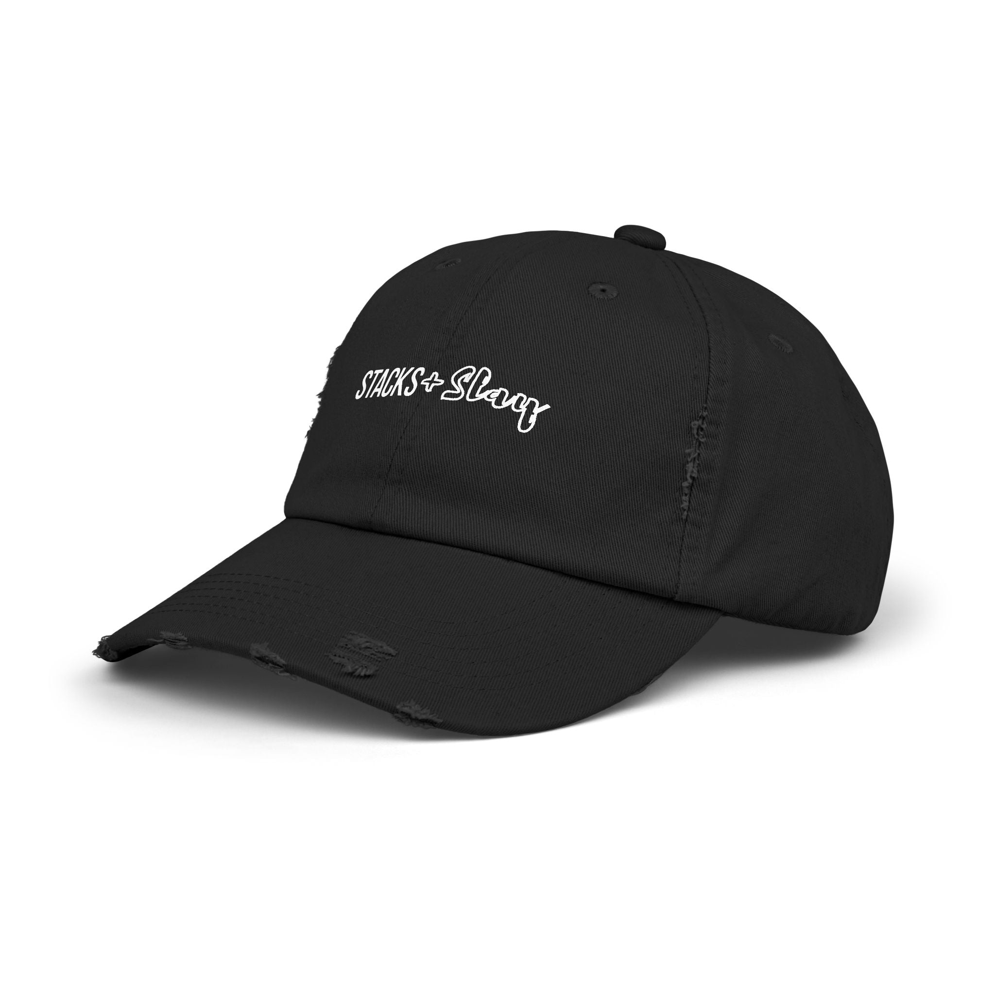 Stacks and Slay Distressed Cap — Effortless Cool