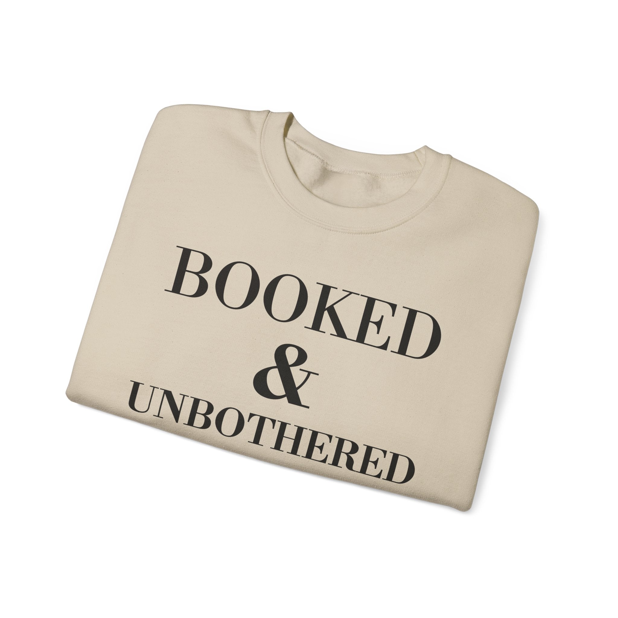Booked & Unbothered — Crewneck Sweatshirt